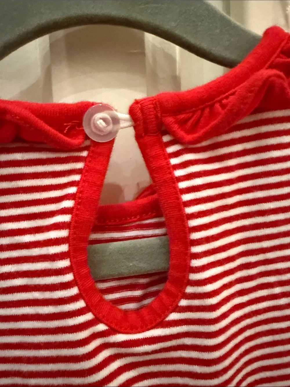 Stitchy Fish Red Striped Christmas Knit Dress with Santa & Cookies Appliqué